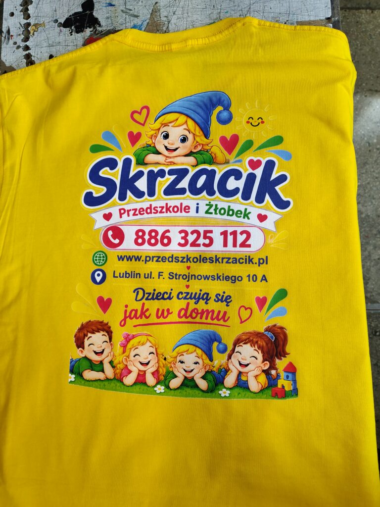koszulka z nadrukiem - przykład realizacji