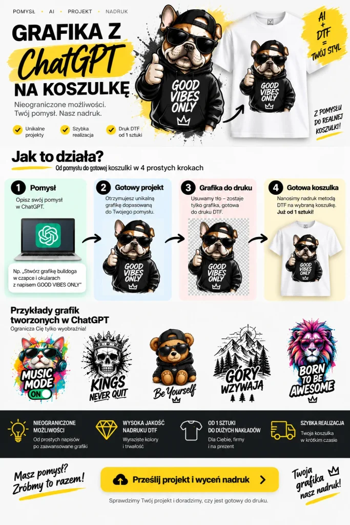 Jak przygotować plik graficzny do nadruku DTF na koszulce